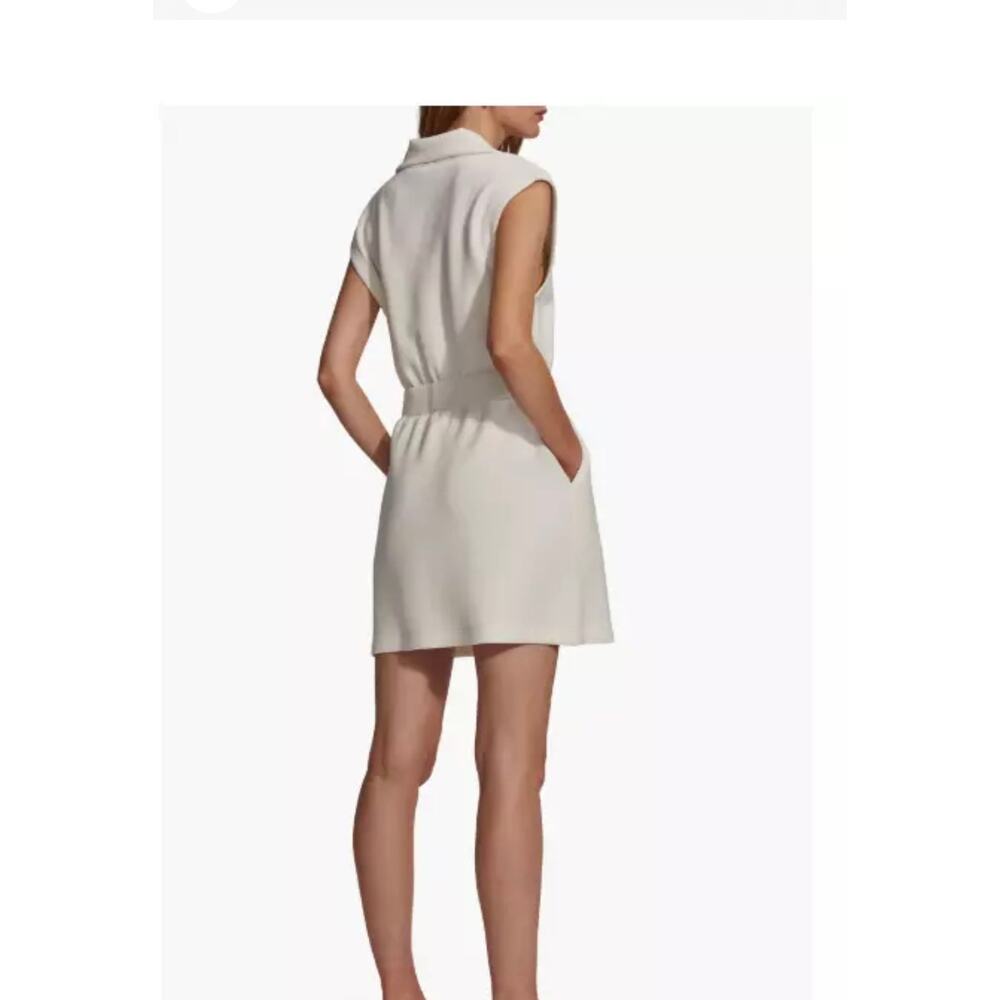 Varley Rosannah Zip Front Minidress In Egret. Size large (NWOT) - Picture 4 of 9